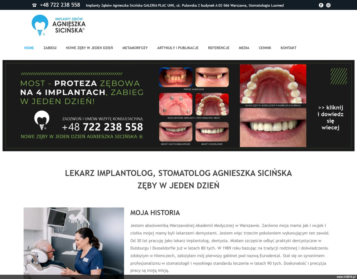 Stomatolog, Implantolog Agnieszka Sicińska