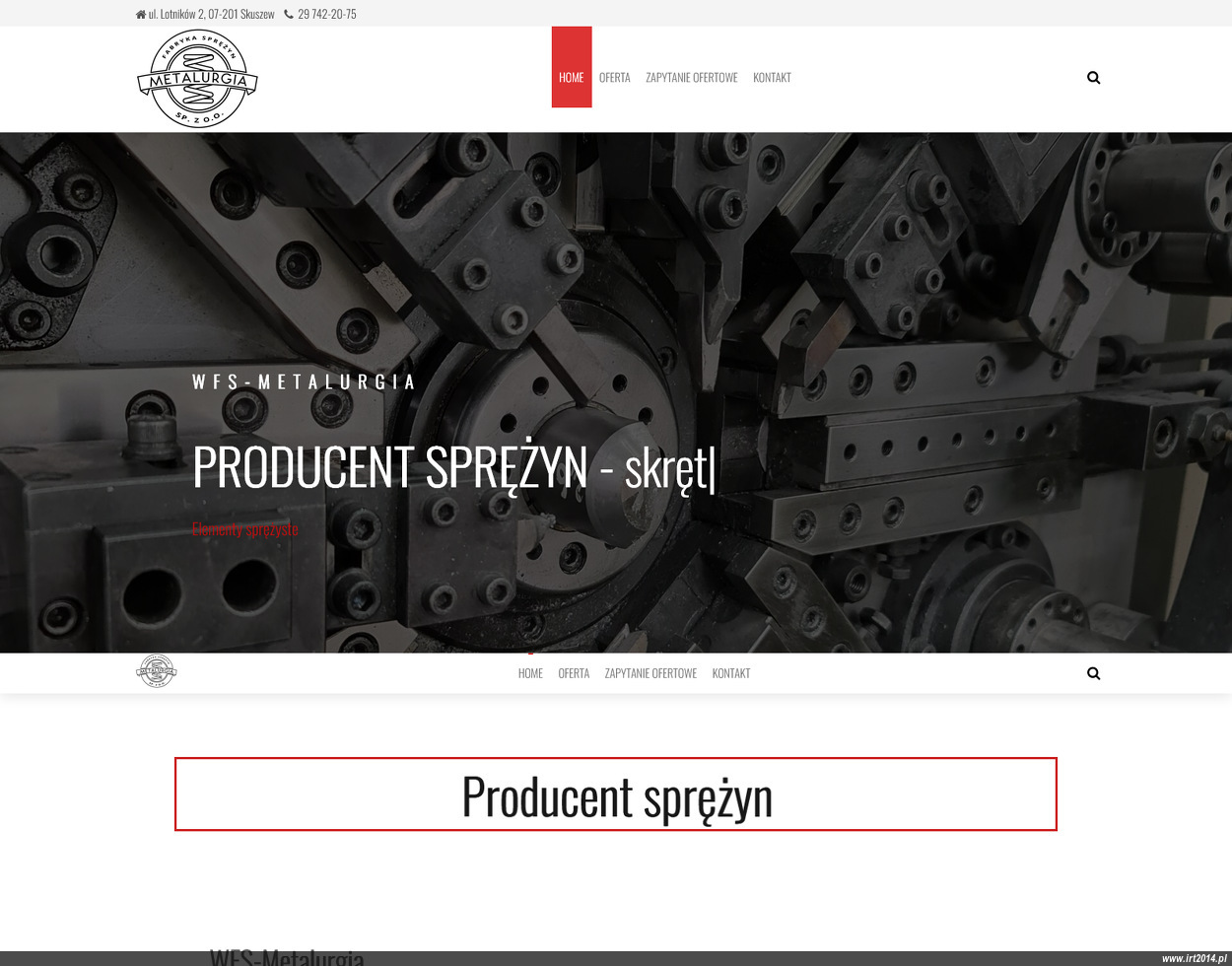 Wyszkowska Fabryka Sprężyn "METALURGIA" Sp. z o.o.